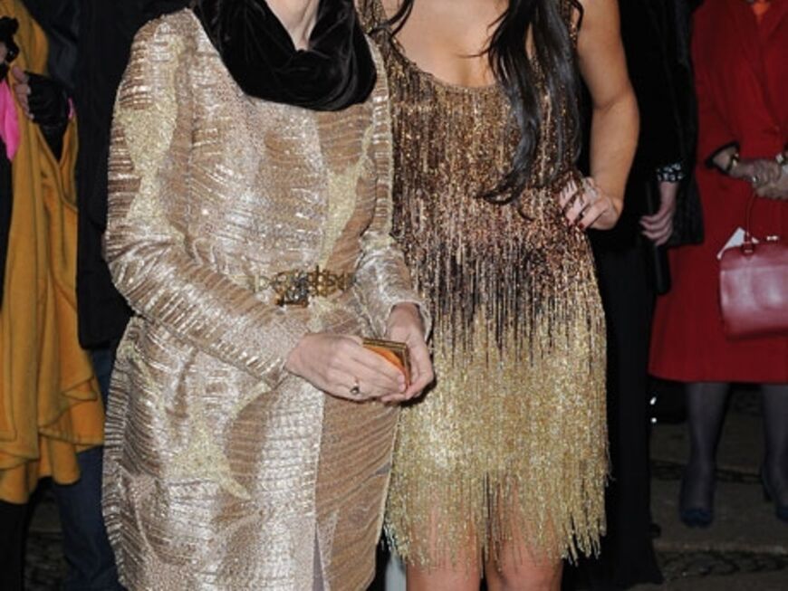 Lindsay Lohan und Franca Sozzani (die Chefredakteurin der italienischen Vogue)