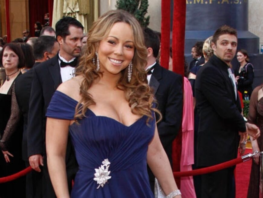 Sängerin Mariah Carey in Valentino. Sie hat in dem Film "Precious" eine Rolle