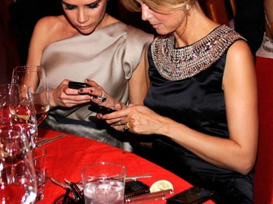 Ob Heidi Klum mit Victoria Beckham Telefonnummern austauscht? Vielleicht gibts ja gemeinsame Pläne für die Zukunft ...