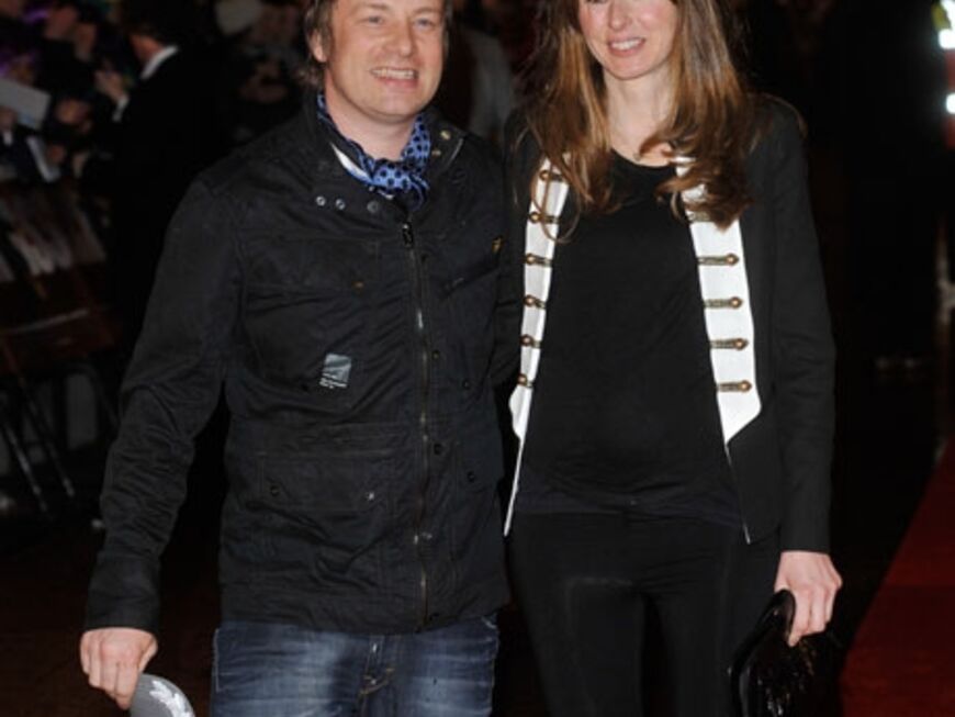 Star-Koch Jamie Oliver hingegen brachte seine Ehefrau Jools mit zur Premiere