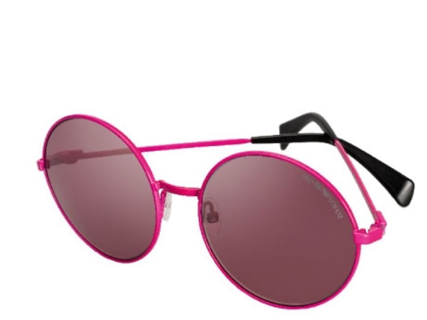 Auch wenn sich die Sonne noch selten zeigt - sichern Sie sich jetzt eine der neuen Sonnenbrillen. Im Sommer sind diese Trendmodelle nämlich ausverkauft!
Runde Sache: Retro-Modell mit schmalem Metallgestell von Emporio Armani, ca. 140 Euro