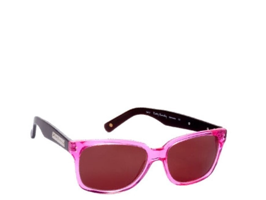 Rosarot:Nicht nur für Verliebte: Brille 
mit rosa getönten Gläsern von Betty Barclay, ca. 80 Euro