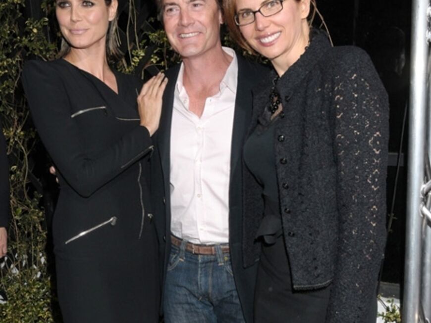 Topmodel Heidi Klum posierte für die Kameras am Party-Eingang mit Serien-Darsteller Kyle MacLachlan und seiner Frau Desiree Gruber