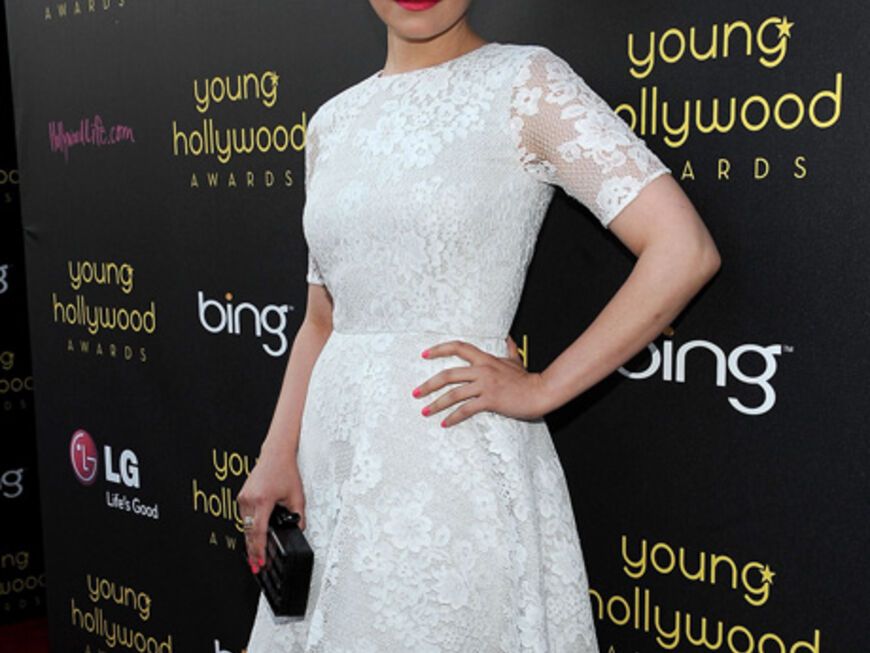 Anderes Kleid, gleiches Label. Ginnifer erneut in Monique Lhuillier bei den Young Hollywood Awards 2012.