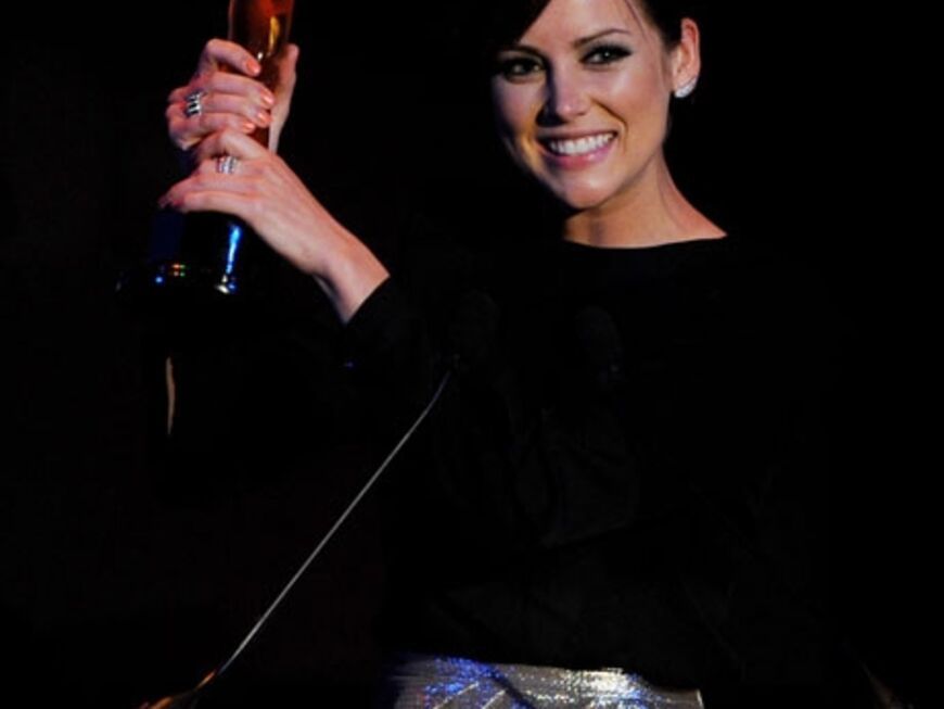 Jessica Stroup wurde mit einem Preis in der Kategorie "Young Hollywood Sparkling Performance" ausgezeichnet