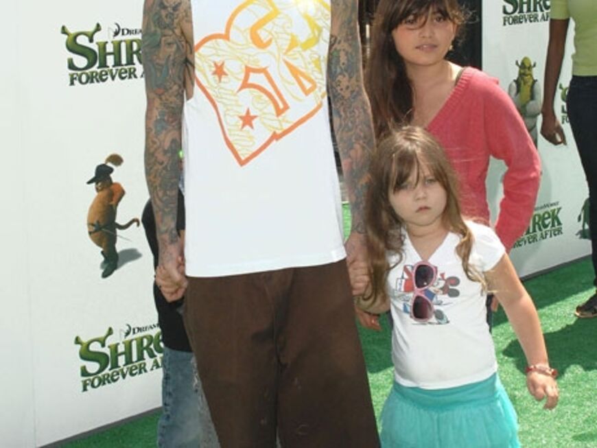 "Blink 182"-Star Travis Barker mit seinen Kids Alabama Luella und Landon Asher
