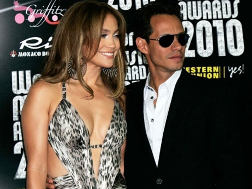 Auch dieses Promi-Paar weilt derzeit am Mittelmeer: Jennifer Lopez mit Ehemann Marc Anthony 