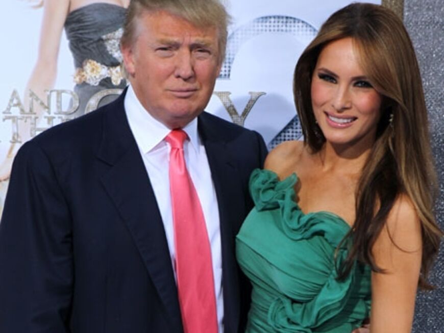 Donald Trump mit seiner Frau Melanie zur Premiere. Ob er sich genauso auf den Film freut wie seine Liebste?
