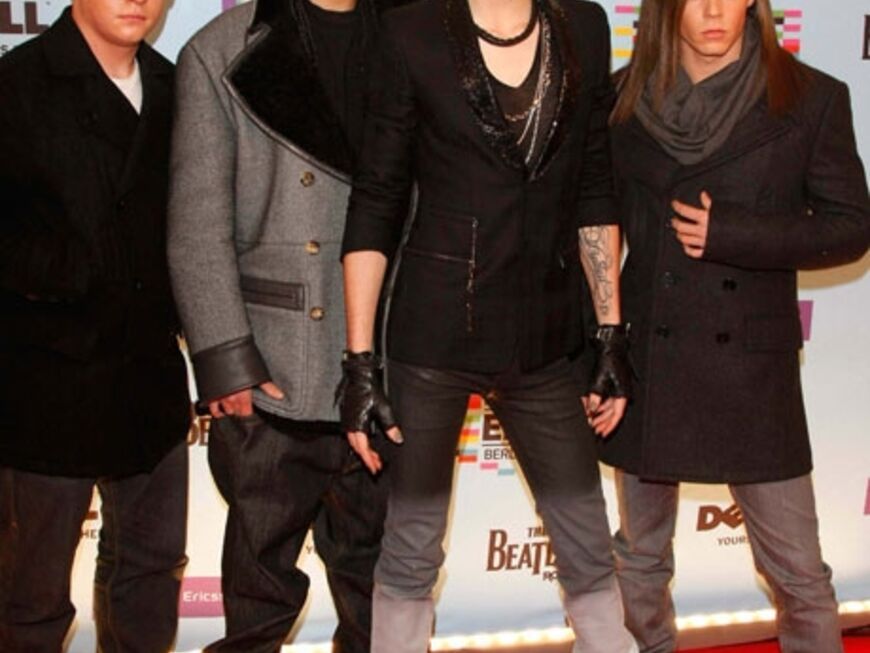 Tokio Hotel wirkten vor der Show noch gewohnt cool