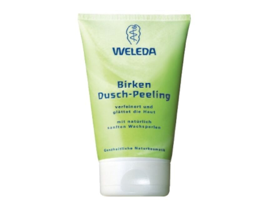 Dusch-Peeling: GlÃ¤ttet und 
reinigt: Birken Dusch-´­Peeling von Weleda, 
150 ml 
ca. 7 Euro