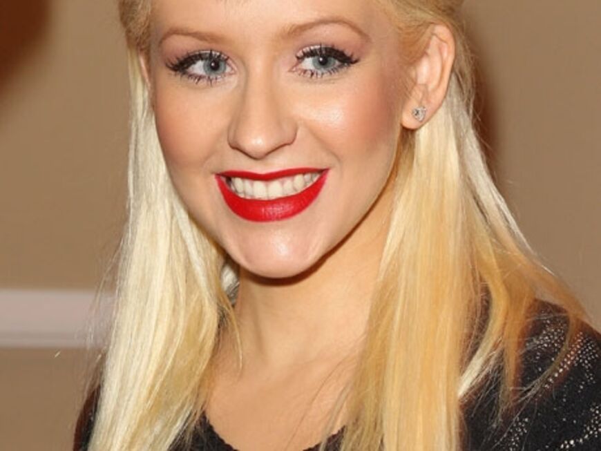 Christina Aguilera freute sich sichtlich über ihre Auszeichnung