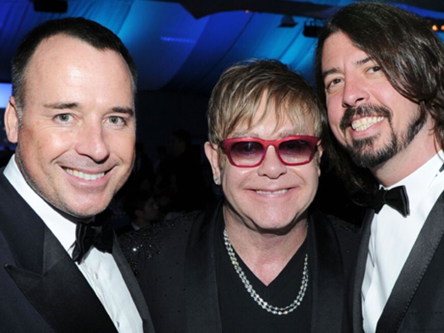 David Furnish, Elton John, Dave Grohl (Foo Fighters)