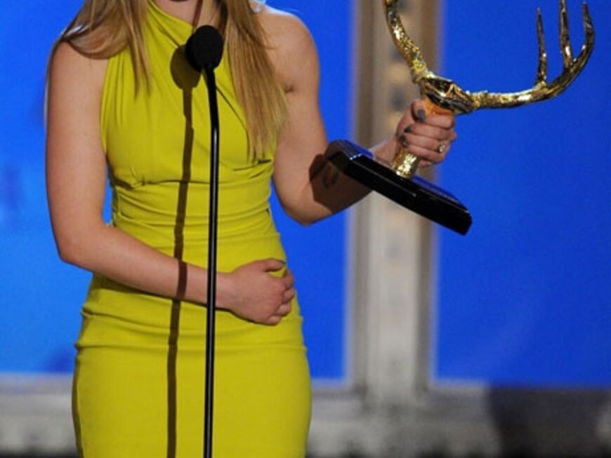Bezaubernd: Scarlett Johansson erhält den Preis "Jean-Claude Gahd Dam" und scherzte: "Ich danke vor allen meinen Fans ... und Jean Claude van Damme, nach dem dieser Preis benannt wurde"
