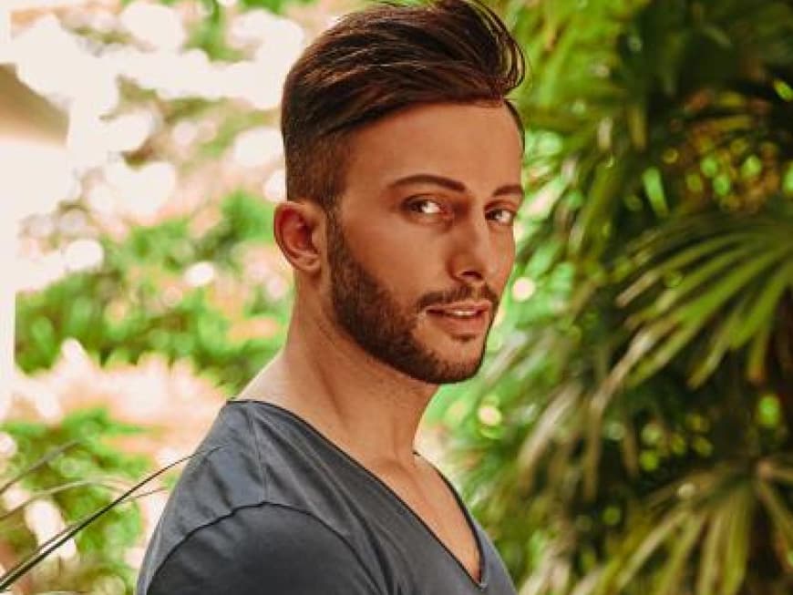 Domenico de Cicco um sein neugeborenes Baby