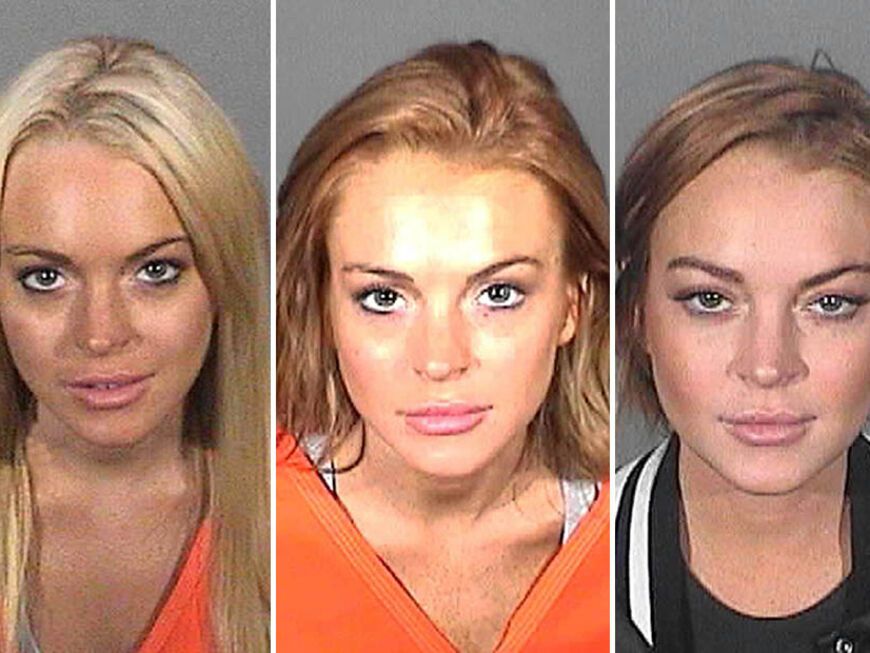 Lindsay Lohan Mugshots nach Verhaftung.