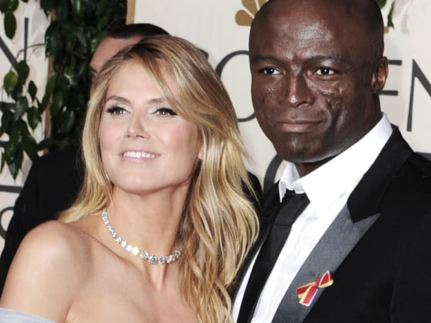 Heidi Klum und Seal posieren zusammen