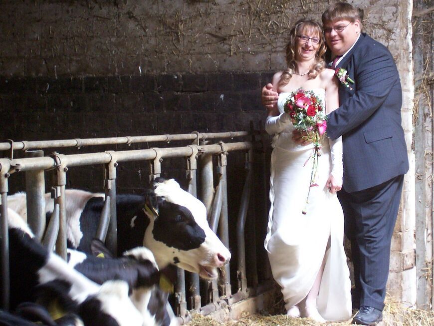 Das "Bauer sucht Frau"-Paar Maik und Judith bei ihrer Hochzeit