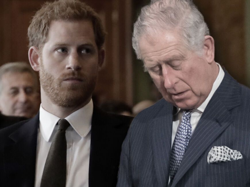 Prinz Harry und König Charles niedergeschlagen