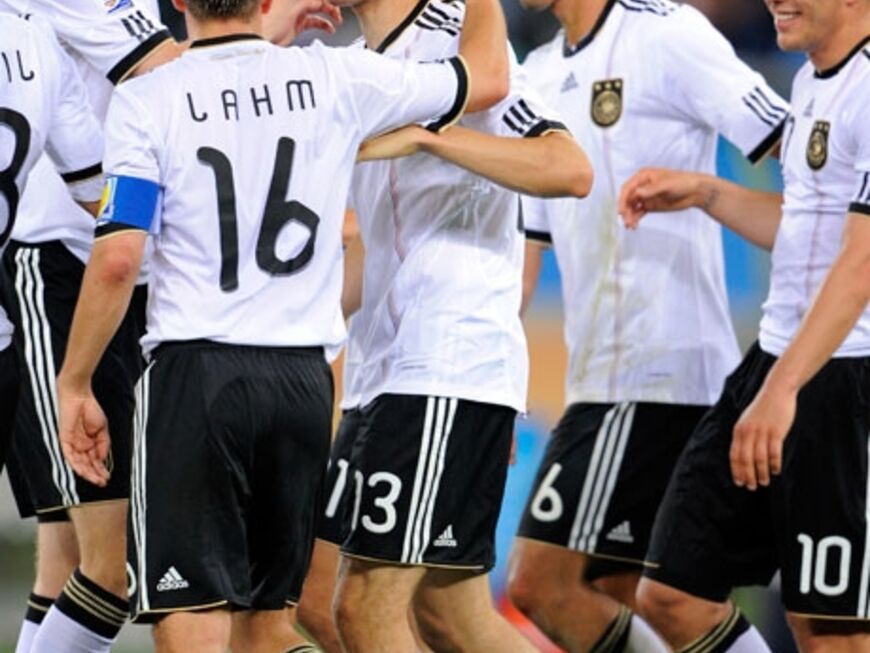 Großer Jubel: Die deutsche Mannschaft zeigte sich in ihrem ersten WM-Spiel überragend