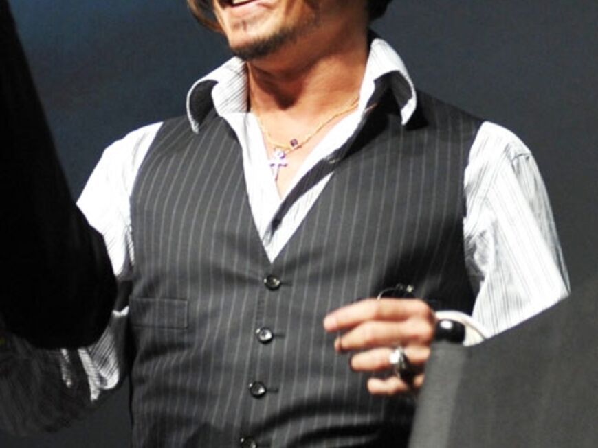 Viele Stars wie Johnny Depp stellten ihre neuen Filme und Projekte vor