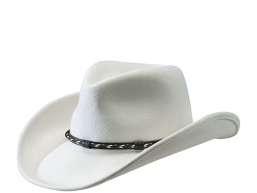 Nur stilecht mit Hut, denn ohne den verlassen die Texaner nicht das Haus. Von Stetson, ca. 120 Euro