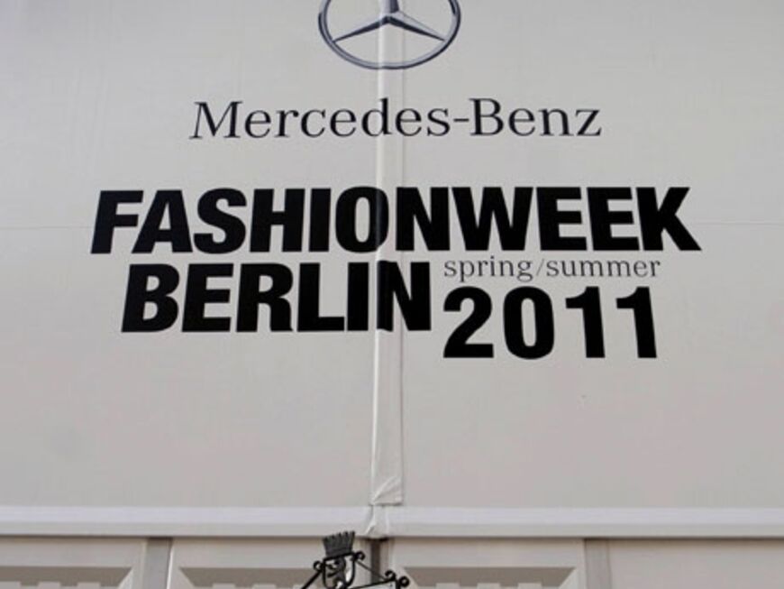 Ort des Geschehens: Im Zelt der Berliner Fashion Week werden die Kollektionen der Designer präsentiert