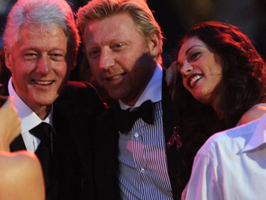 Auch Tennis-Legende Boris Becker reiste samt Ehefrau Lily nach Wien an. Gemeinsam mit Bill Clinton möchten sie mehr auf das Thema AIDS aufmerksam machen