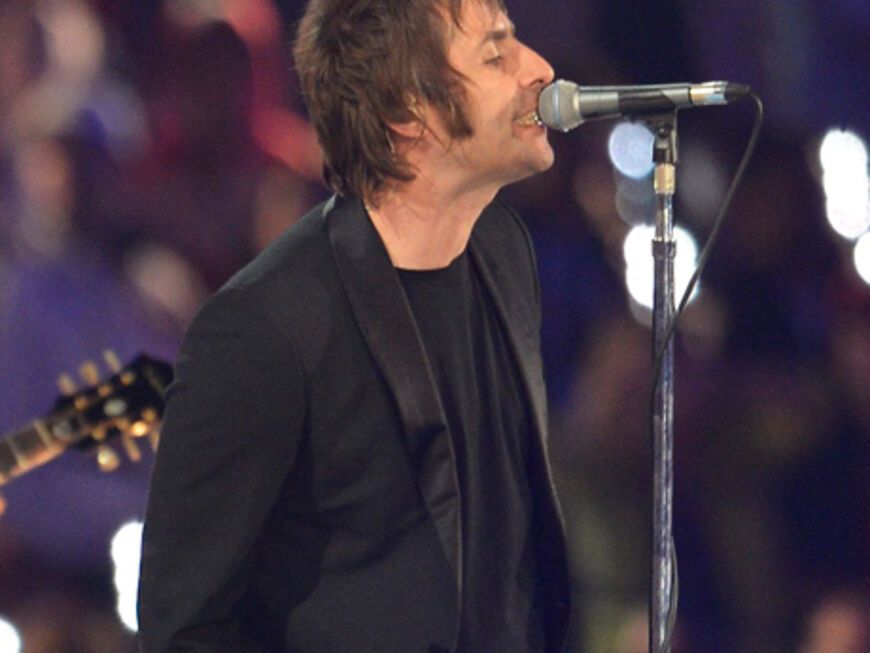 Auch Rüpel-Rocker Liam Gallagher überzeugte mit seinem Auftritt mit "Oasis"