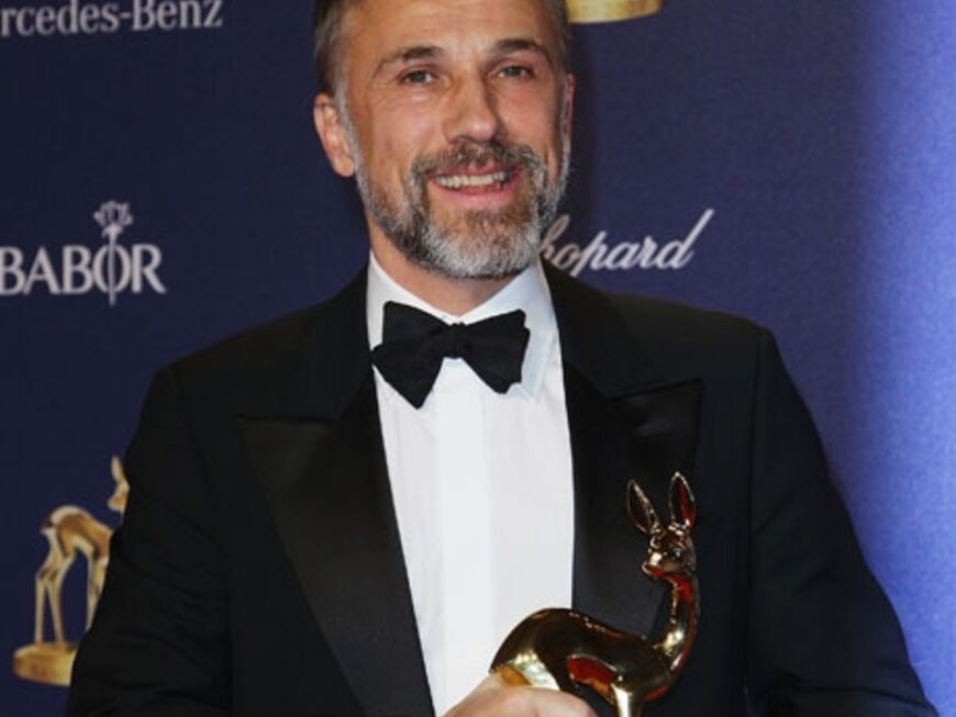 Der österreichische Schauspieler Christoph Waltz überzeugte die Jury mit seiner Rolle in Quentin Tarantinos Film "Inglourious Basterds" und wurde mit dem Bambi "Schauspieler international" belohnt