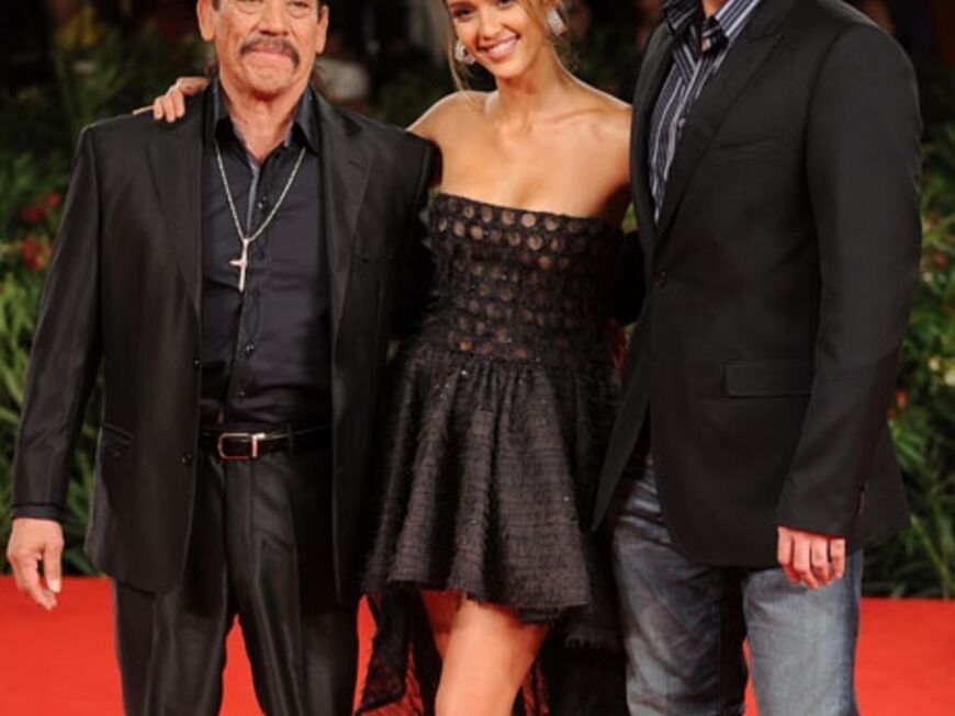 US-Schauspieler Danny Trejo begleitete Jessica Alba gemeinsam mit Regisseur Robert Rodriguez zur glamourösen Premiere