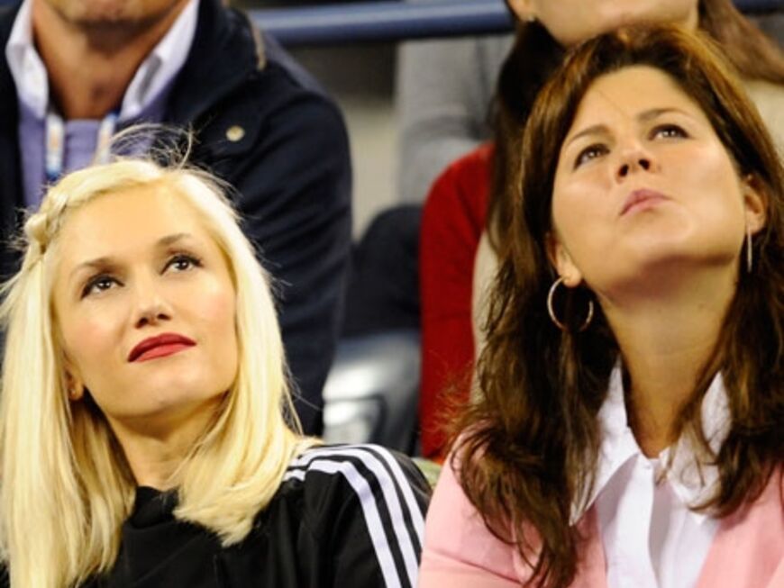 Neben Federers Ehefrau Mirka fieberten die beiden ordentlich mit