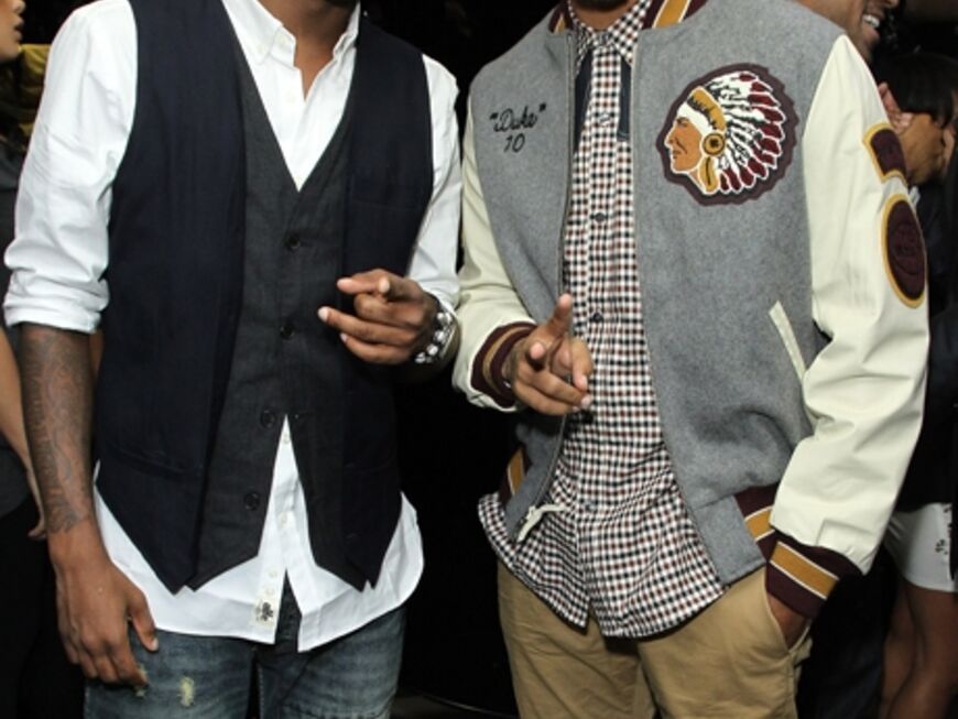 Chris Brown feierte mit seinem Kumpel Fabolous bei D&G