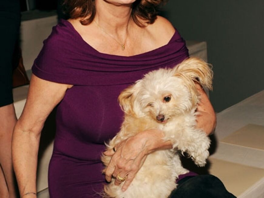 Süß! Hollywood-Star Susan Sarandon brachte ihren Hund mit zur Show 