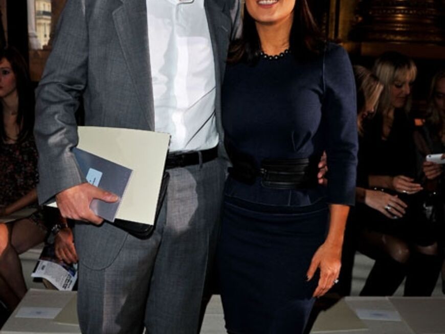 Modeunternehmer François-Henri Pinault posiert mit seiner Frau Salma Hayek