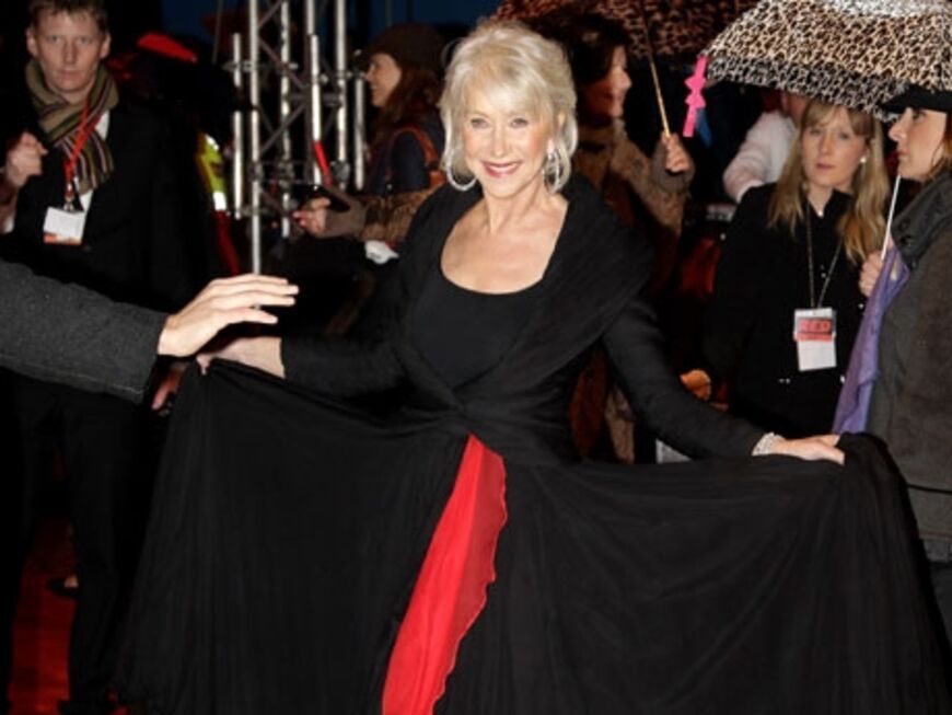 Wow, was für ein Kleid! Helen Mirren posiert auf dem roten Teppich