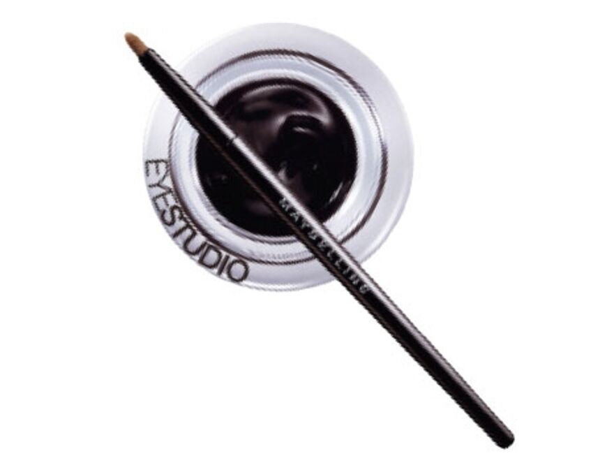 Eyeliner: "Eye Studio Lasting Drama Gel Eye­liner - Black" von Maybelline,  ca. 9 Euro