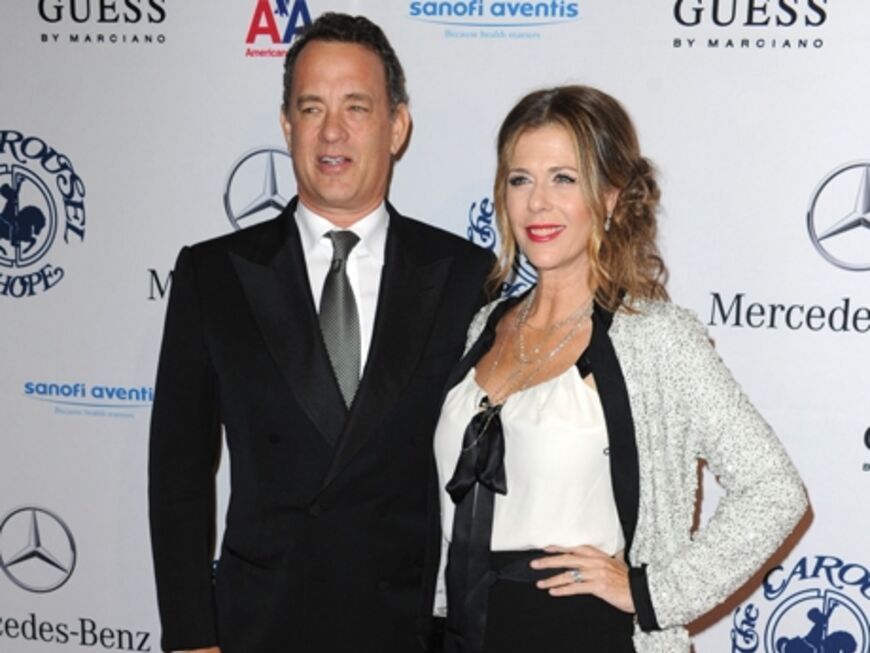 Tom Hanks und kam mit seiner Gattin Rita Wilson