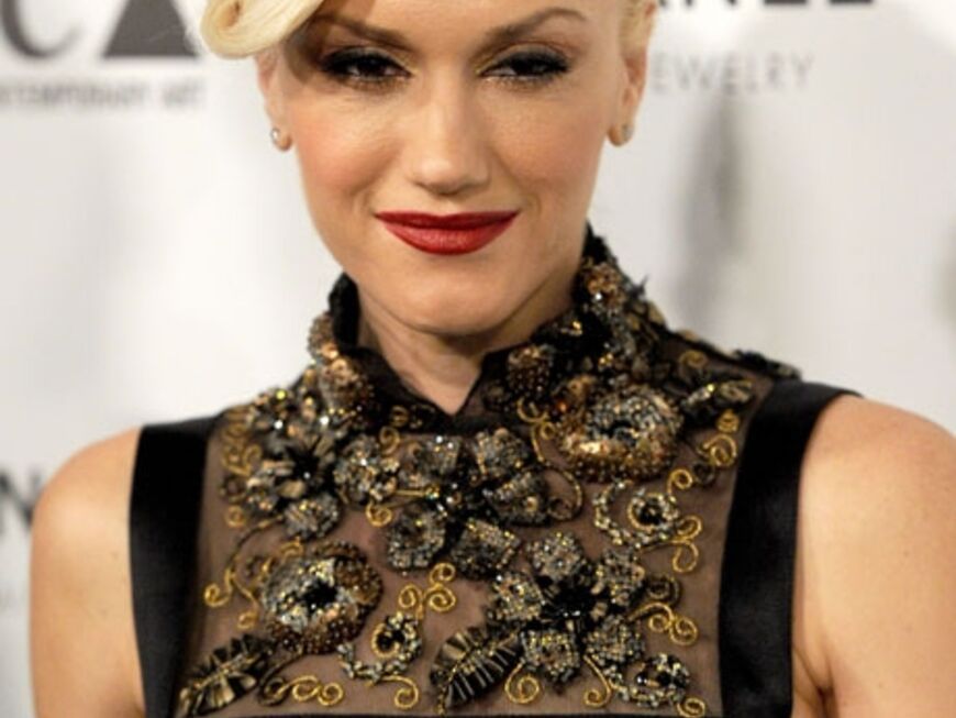Sleek Look: Gwen Stefani mit strenger Frisur