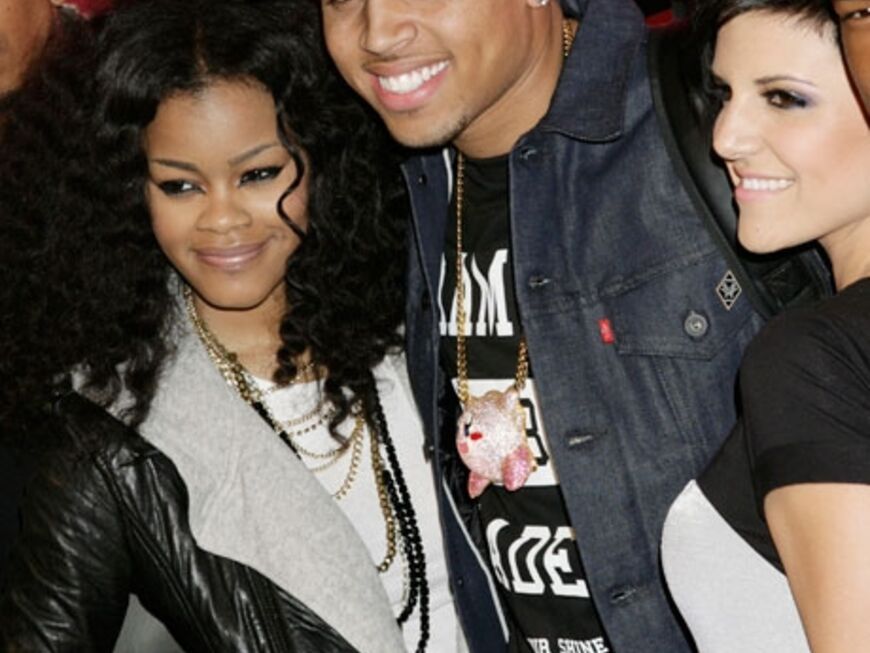 Hahn im Korb: umzingelt von Mädels sieht sich Chris Brown am liebsten