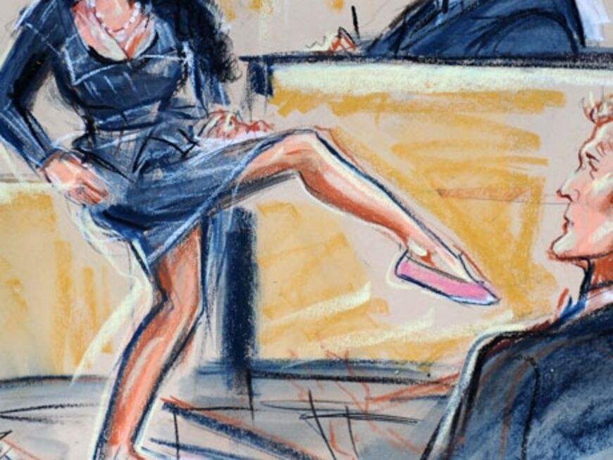 Amy Winehouse wurde natürlich auch vom Gerichtszeichner gemalt