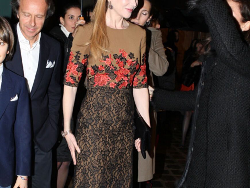 Einen spitzen Auftritt lieferte in diesem Jahr auch Schauspielerin Nicole Kidman in ihrem Ivy Embroidered Dress von Erdem.