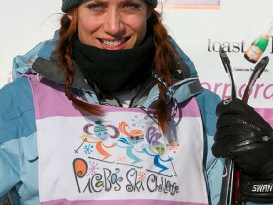 Kate Walsh bei einem Ski-Rennen