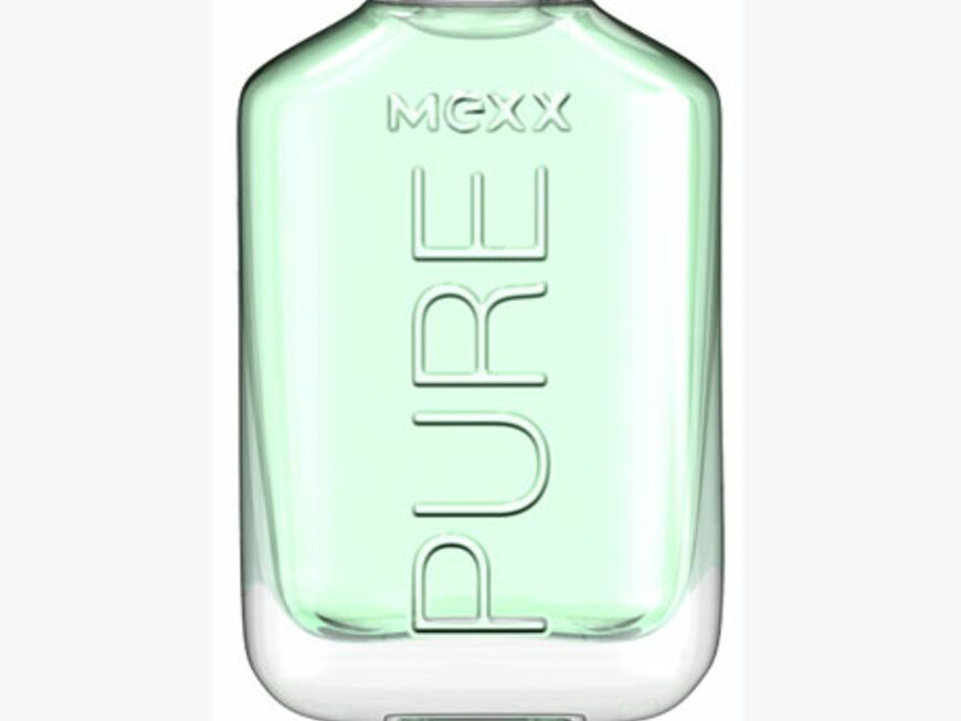 3. âMexx Pure Man", das Pendant zum femininen Duft setzt sich zusammen aus der Kopfnote Pfeffer, Herznote grüne Tomaten und Basisnote Moos. Von Mexx, EdT 50 ml ca. 25 Euro
