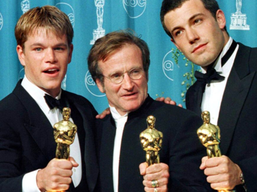 Matt Damon, Robin Williams und Ben Affleck, 1998