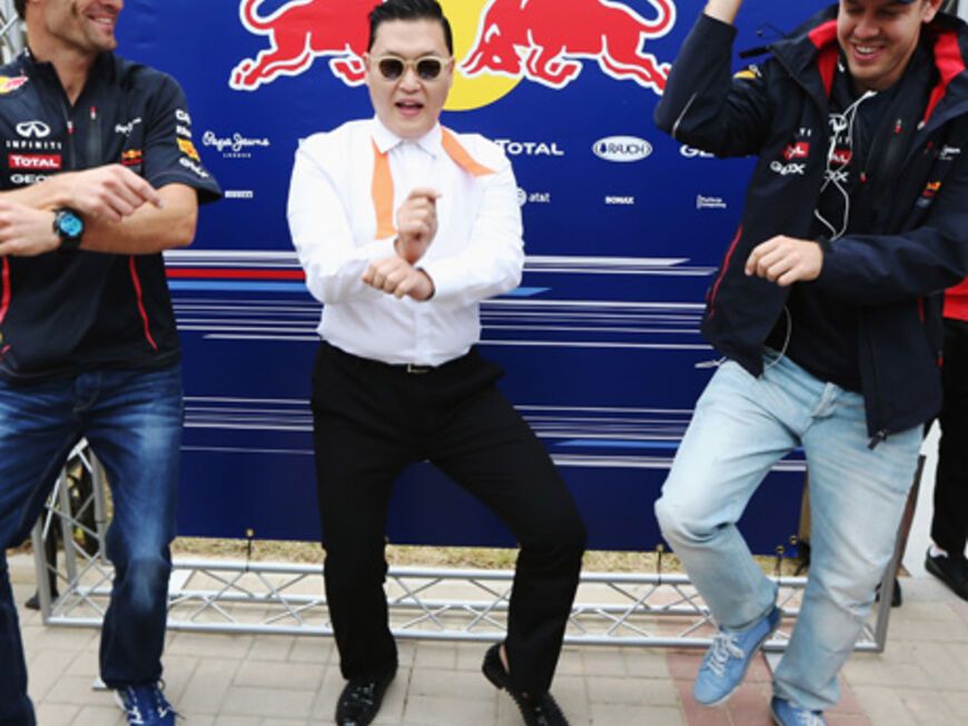 Schon die beiden Red Bull-Formel 1-Fahrer Mark Webber und Sebastian Vettel sind dem "Gangnam Style" verfallen