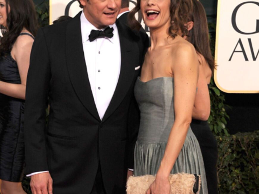 Colin Firth kam mit Ehefrau Livia Giuggio und war als "Bester Darsteller" für "The Kings's Speech" nominiert