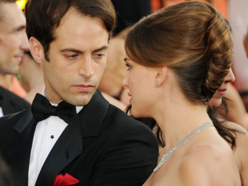 Gemeinsam mit ihrem Verlobten Benjamin Millepied fieberte sie ihrem Golden Globe als "Beste Schauspielerin" in "Black Swan" entgegen