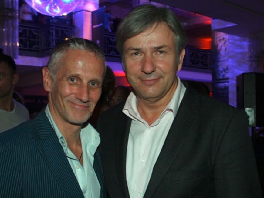 Berlins Bürgermeister Klaus Wowereit und sein Partner Jörn Kubicki feiern auf der Party des Labels Michalsky