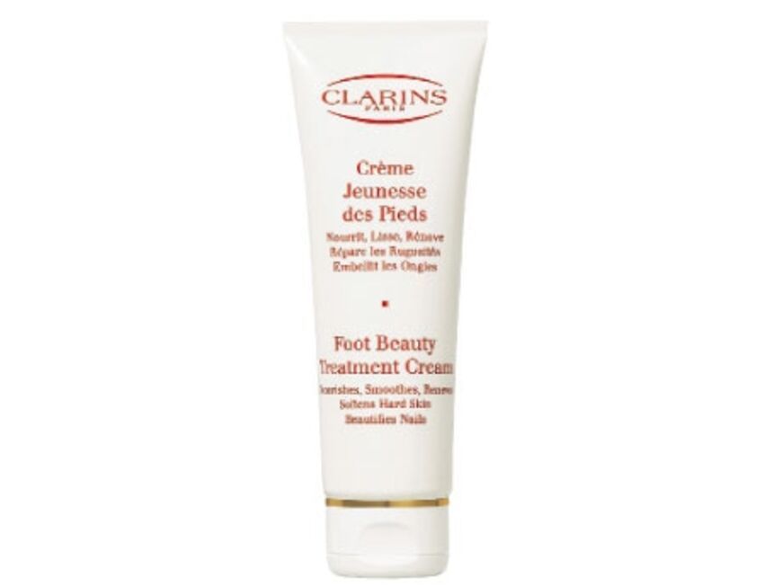 Haut- und Nagelpflege: "Foot Beauty Treatment Cream" von Clarins, 125 ml ca. 23 Euro