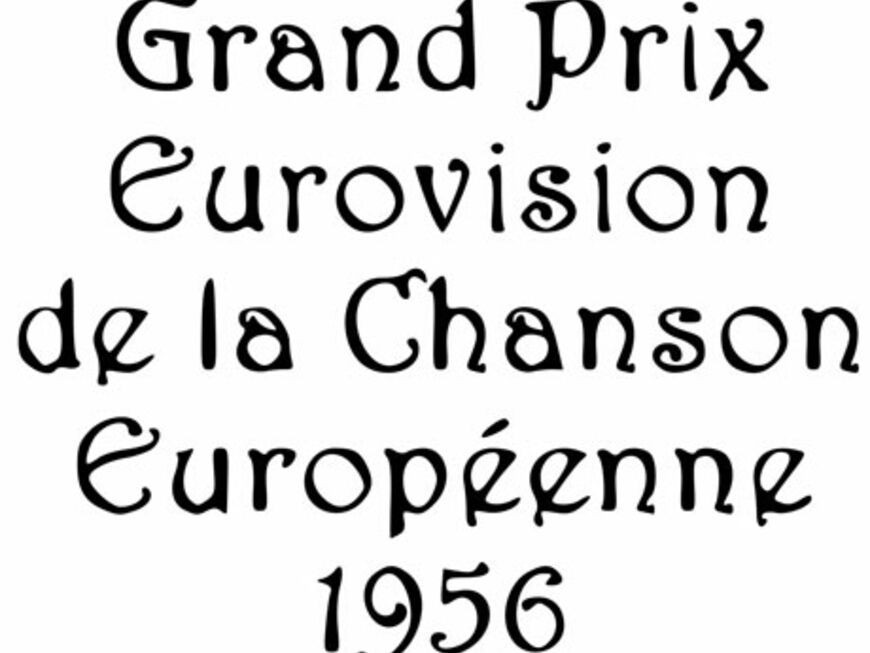 Das Logo des ersten 'Eurovision Song Contests' im Jahr 1956. Damals trug er den Namen 'Grand Prix de la Chanson Européene'